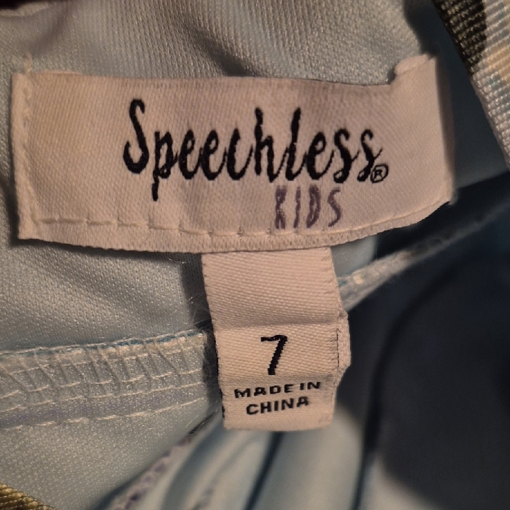 Floral Blue Kids Dress - Picture 6 of 6